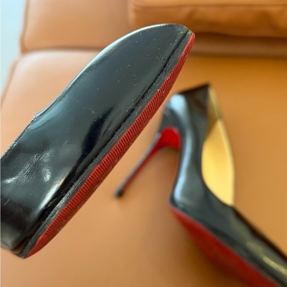 Christian Louboutin Black and Red Stiletto Heels - Picture 8 of 11